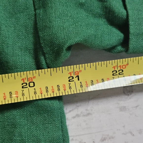 Loft Beach 100% Linen Green Button Up Womens LP - Picture 7 of 10